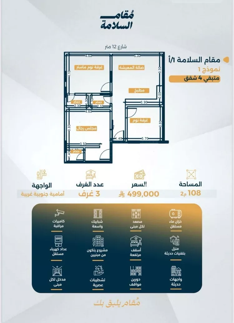 شقة للبيع في شارع البر كاتي, حي السلامة, مدينة جدة, منطقة مكة المكرمة صورة 2