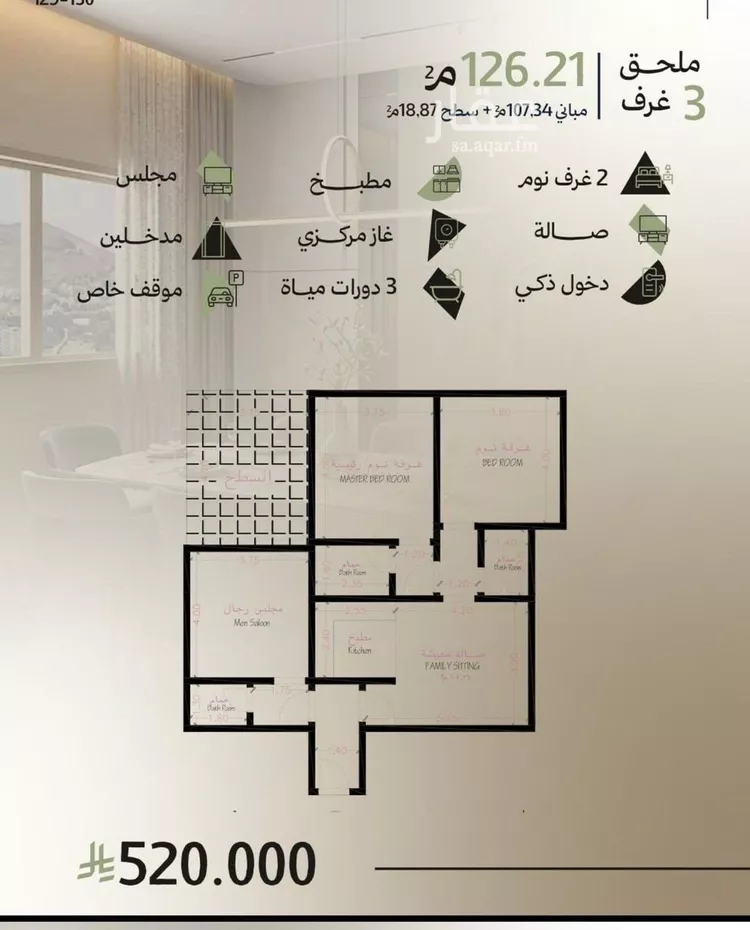 شقة للبيع في حي أبحر الجنوبية, مدينة جدة, منطقة مكة المكرمة