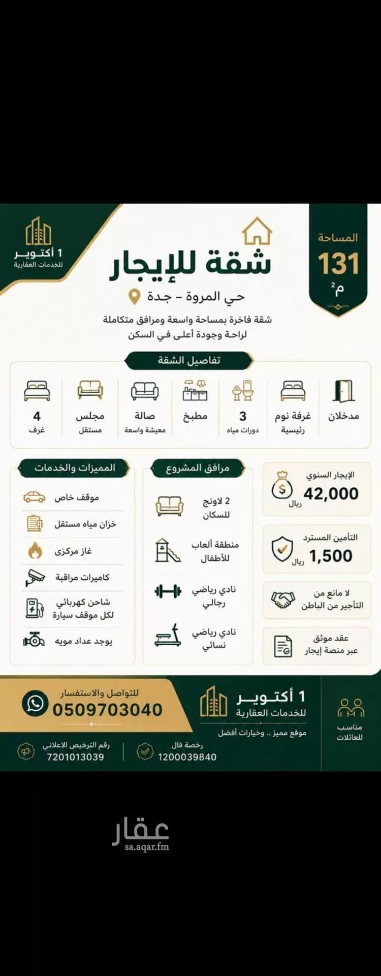 Apartment for Rent in Jeddah Al Marwah