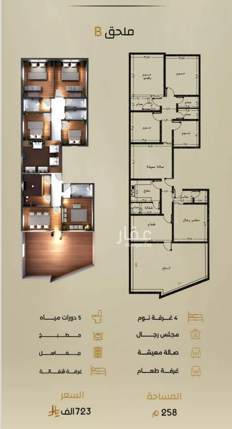 شقة للبيع في شارع إبن الحكييم بن ها شم, حي الربوة, مدينة جدة, منطقة مكة المكرمة صورة 2