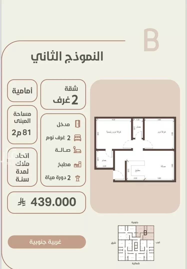 شقة للبيع في شارع احمد محمد السباعي, حي الروضة, مدينة جدة, منطقة مكة المكرمة صورة 2