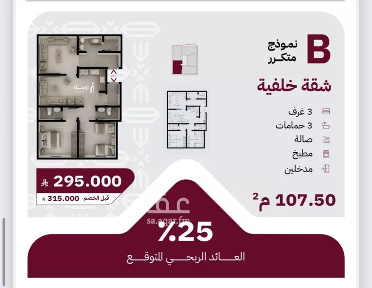 شقة للبيع في شارع عثمان ابن عوف, حي الريان, مدينة جدة, منطقة مكة المكرمة صورة 4