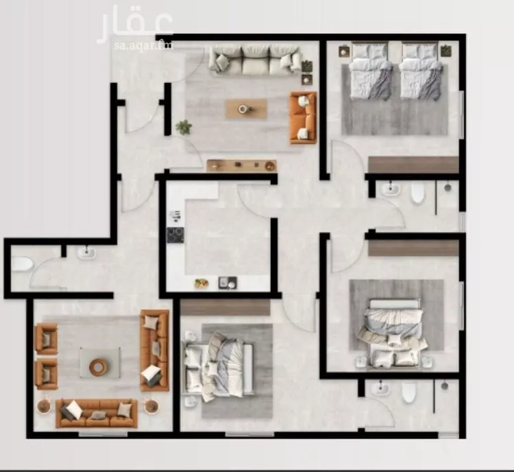 شقة للبيع في شارع عبدالرحمن الجرادي, حي النزهة, مدينة جدة, منطقة مكة المكرمة صورة 3