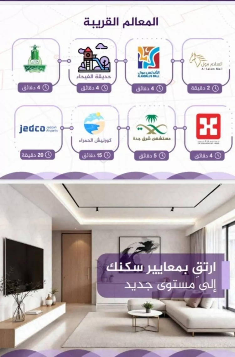 شقة للبيع في شارع احمد بن عيسى الرومي, حي الفيحاء, مدينة جدة, منطقة مكة المكرمة صورة 3