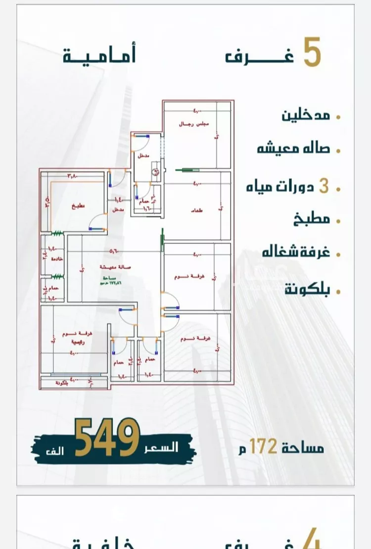 شقة للبيع في شارع الامير عبدالمجيد, حي الصواري, مدينة جدة, منطقة مكة المكرمة صورة 2