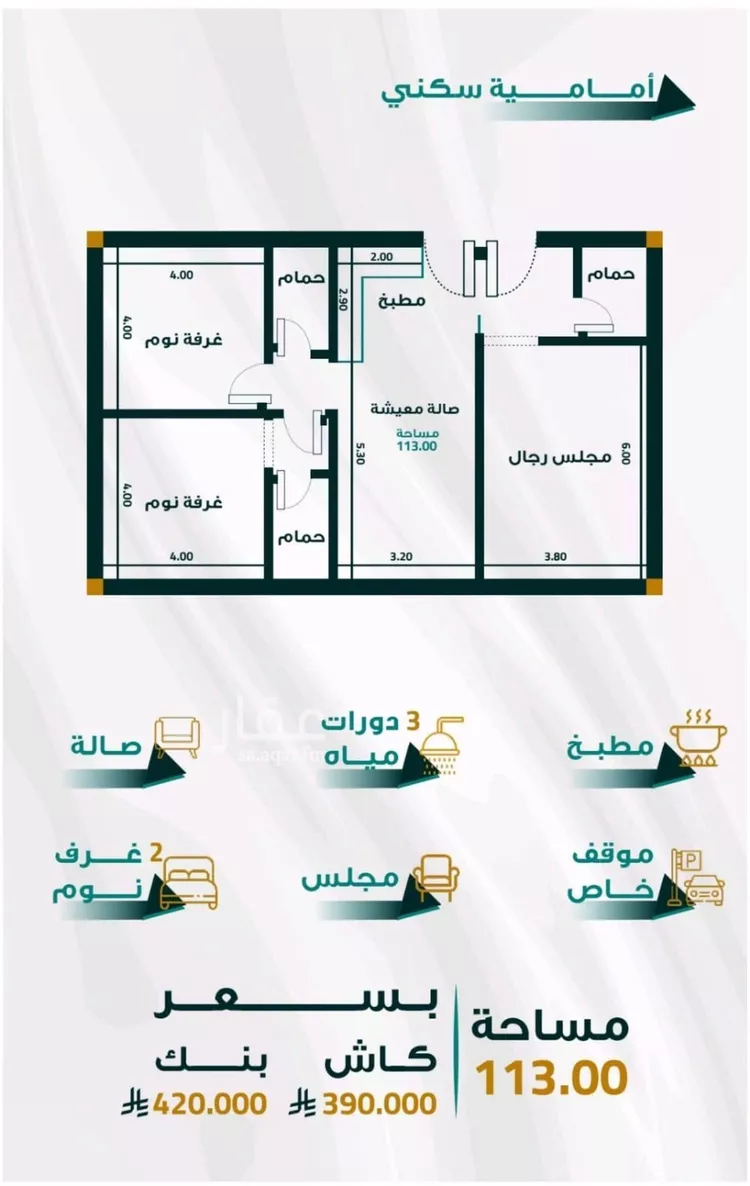 شقة للبيع في شارع ابو ذر الغفاري, حي الفيحاء, مدينة جدة, منطقة مكة المكرمة صورة 2