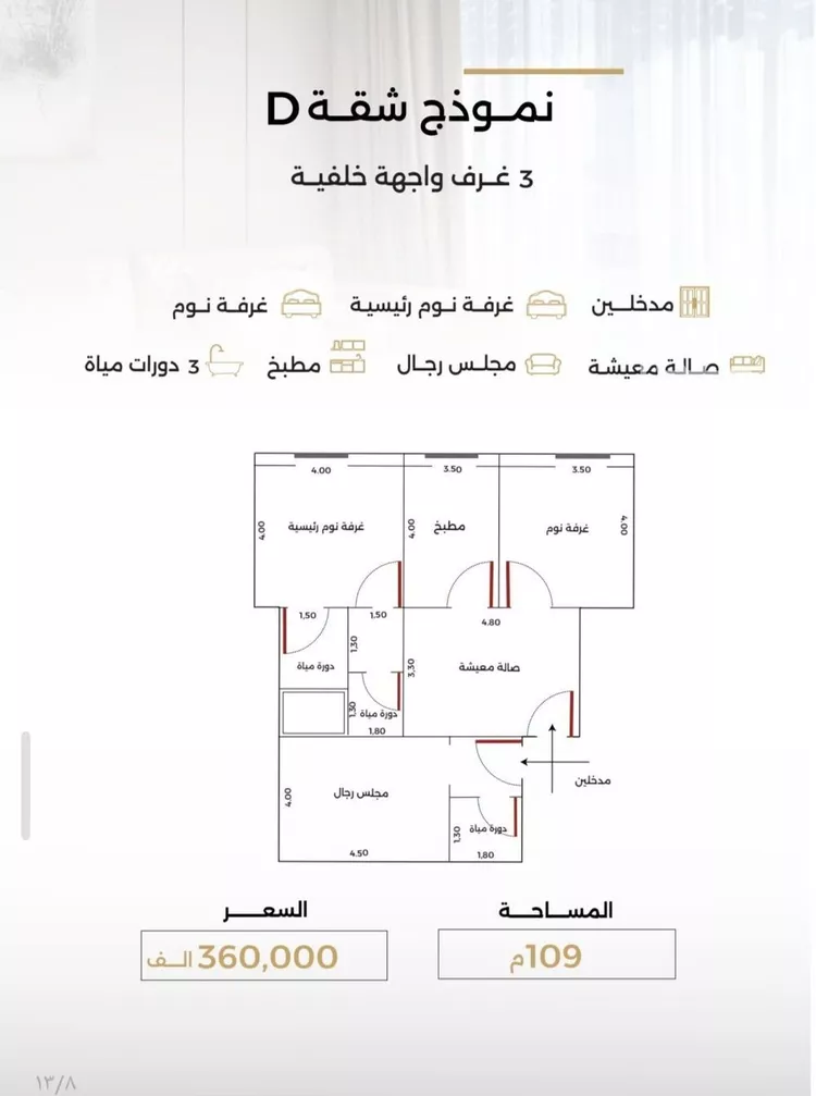 شقة للبيع في شارع الناصر بن الأحمر, حي الصفاء, مدينة جدة, منطقة مكة المكرمة صورة 3