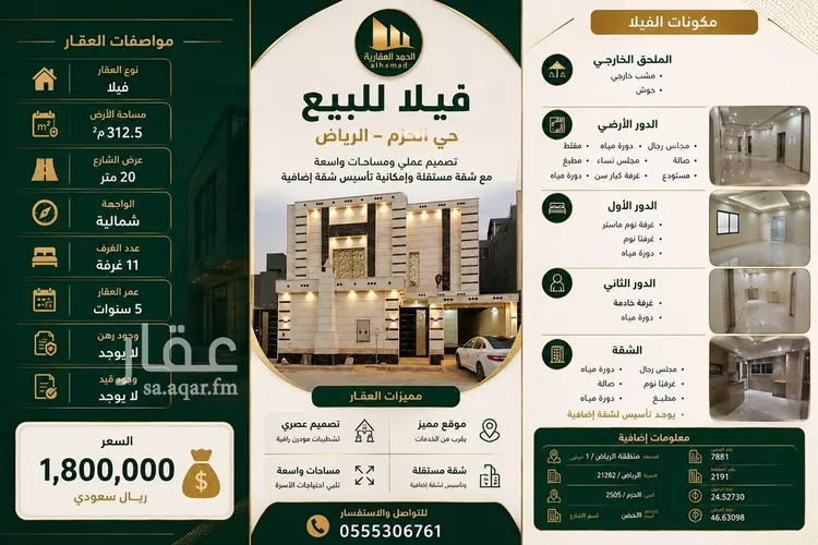Villa for Sale in Riyadh Al Hazm