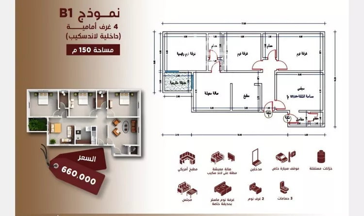 شقة للبيع في شارع ابن الرومي, حي الحمراء, مدينة جدة, منطقة مكة المكرمة صورة 4