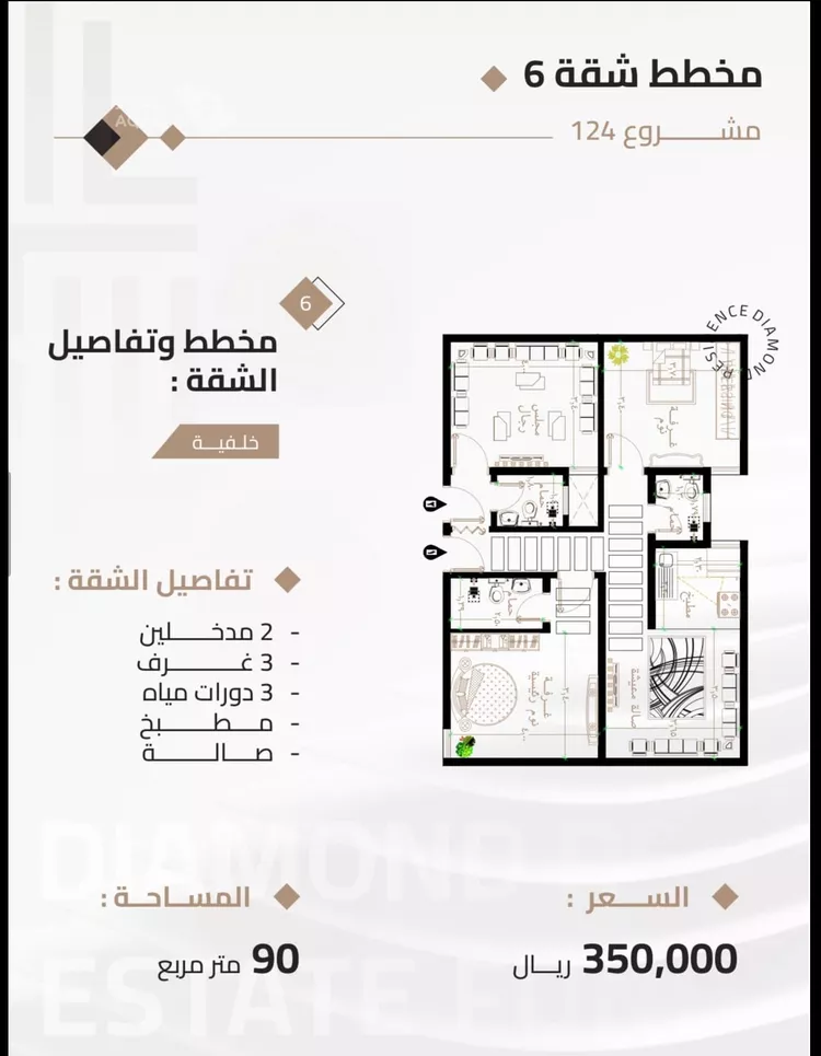 شقة للبيع في شارع اللجائي, حي بطحاء قريش, مدينة مكة المكرمة, منطقة مكة المكرمة 5