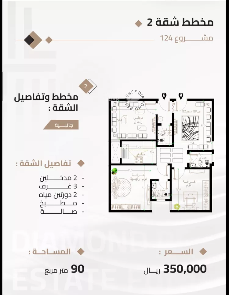 شقة للبيع في شارع اللجائي, حي بطحاء قريش, مدينة مكة المكرمة, منطقة مكة المكرمة 3