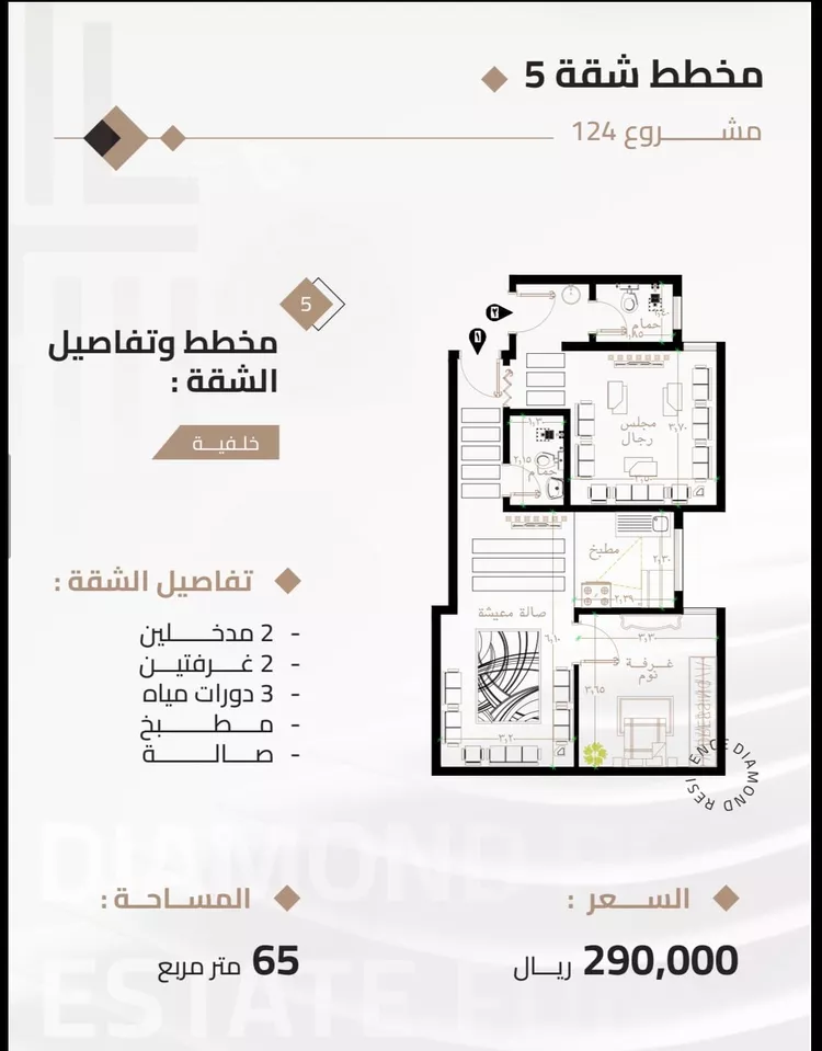 شقة للبيع في شارع اللجائي, حي بطحاء قريش, مدينة مكة المكرمة, منطقة مكة المكرمة 4
