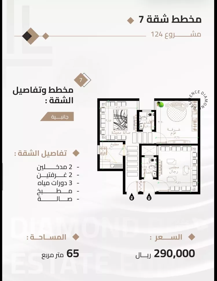 شقة للبيع في شارع اللجائي, حي بطحاء قريش, مدينة مكة المكرمة, منطقة مكة المكرمة 6