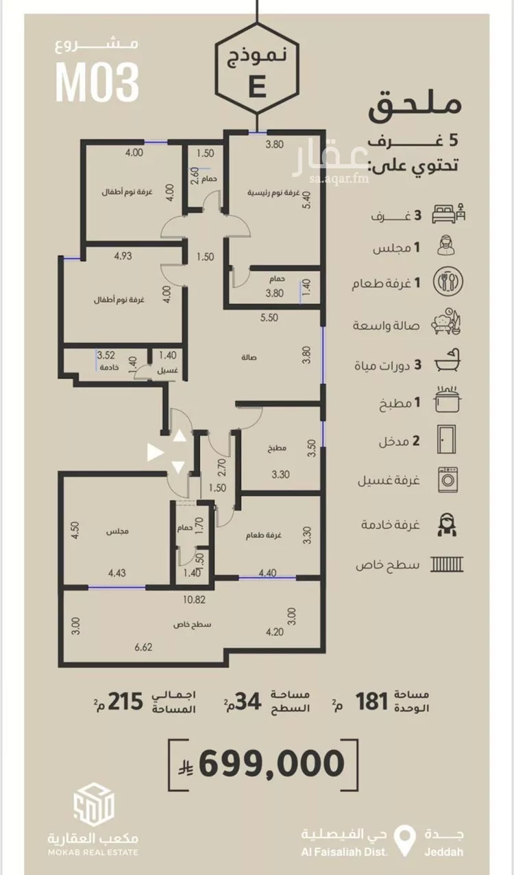 شقة للبيع في حي الفيصلية, مدينة جدة, منطقة مكة المكرمة
