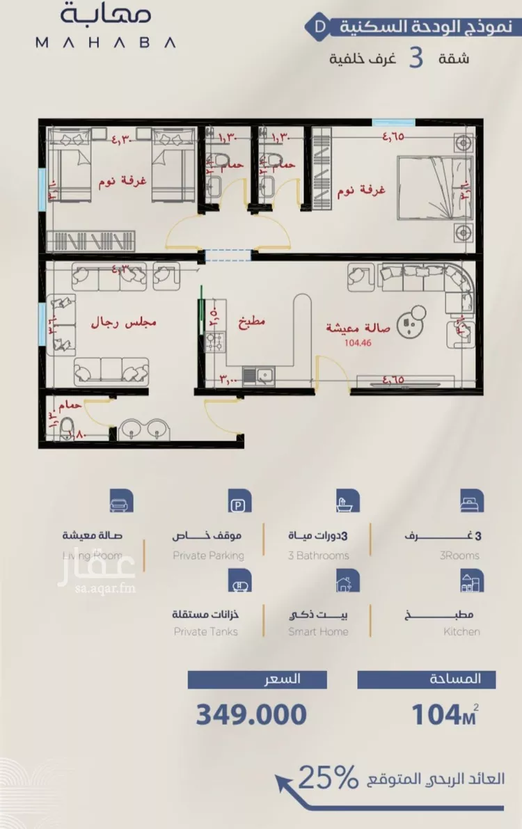 شقة للبيع في شارع برهان الدين الداراني, حي الياقوت, مدينة جدة, منطقة مكة المكرمة صورة 3