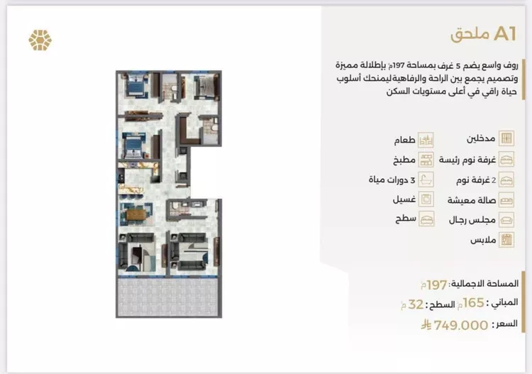 شقة للبيع في شارع ابو سفيان مدلوك, حي النعيم, مدينة جدة, منطقة مكة المكرمة صورة 2