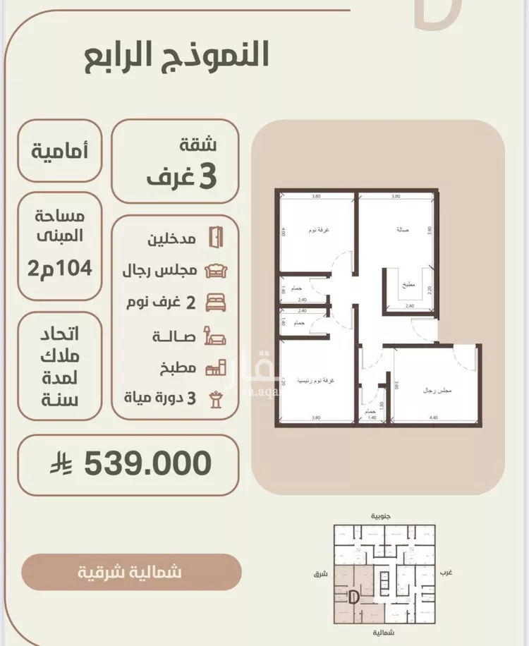 شقة للبيع في شارع احمد محمد السباعي, حي الروضة, مدينة جدة, منطقة مكة المكرمة صورة 2