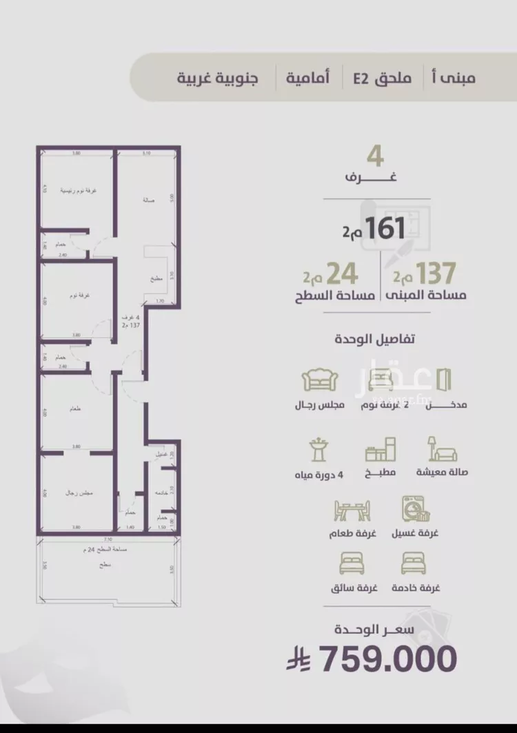 شقة للبيع في شارع عوف الجثممي, حي الزهراء, مدينة جدة, منطقة مكة المكرمة صورة 2