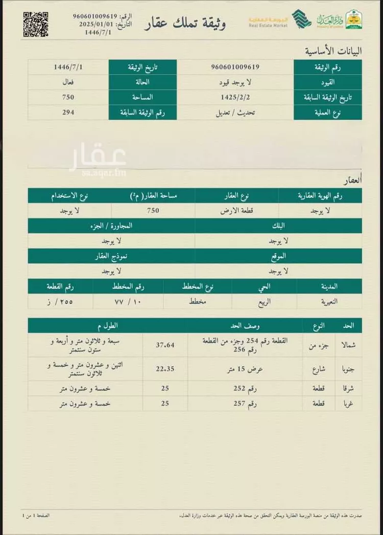 أرض للبيع في حي الربيع ، النعيرية ، النعيرية