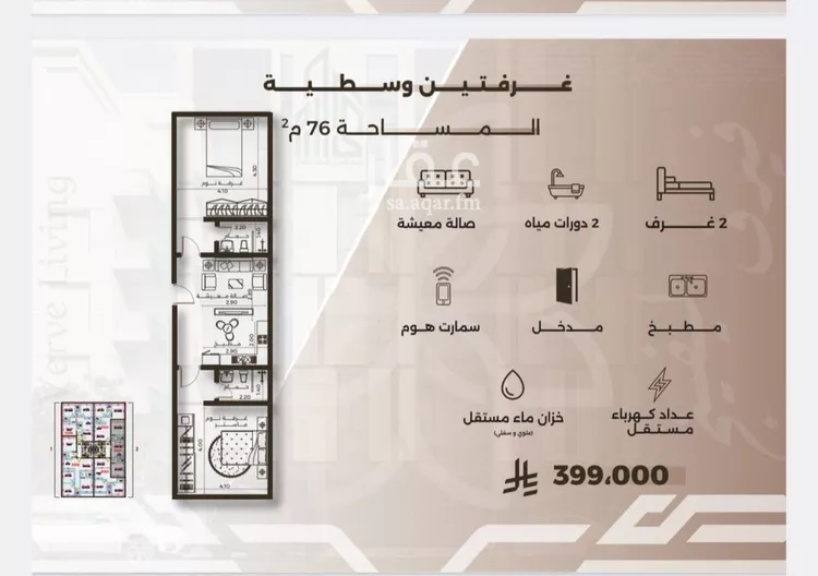شقة للبيع في شارع غزوه بدر, حي النهضة, مدينة جدة, منطقة مكة المكرمة صورة 2