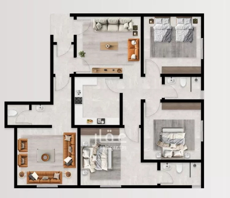 شقة للبيع في شارع عبدالرحمن الجرادي, حي النزهة, مدينة جدة, منطقة مكة المكرمة صورة 2