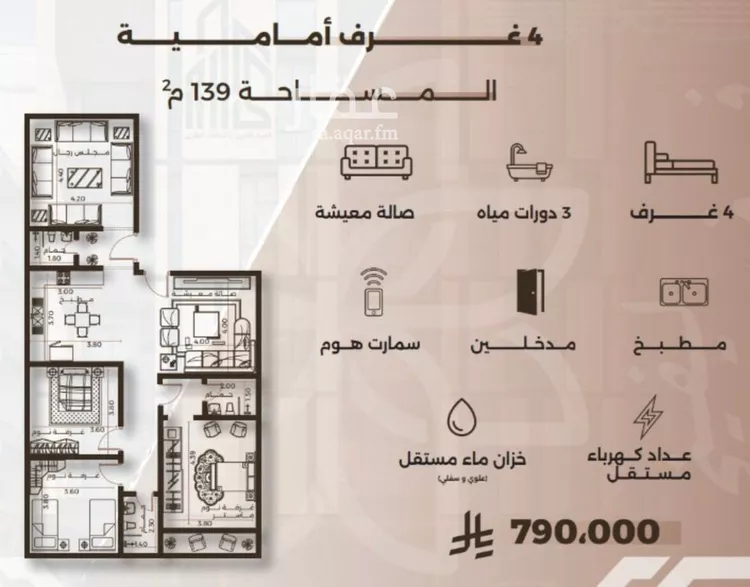 شقة للبيع في شارع غزوه بدر, حي النهضة, مدينة جدة, منطقة مكة المكرمة صورة 4