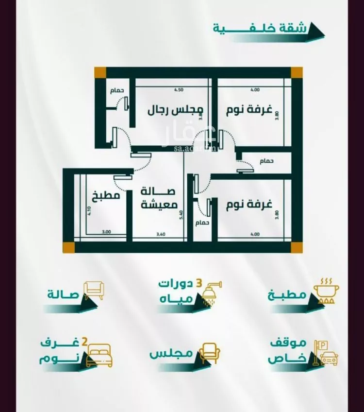شقة للبيع في شارع ابو ذر الغفاري, حي الفيحاء, مدينة جدة, منطقة مكة المكرمة