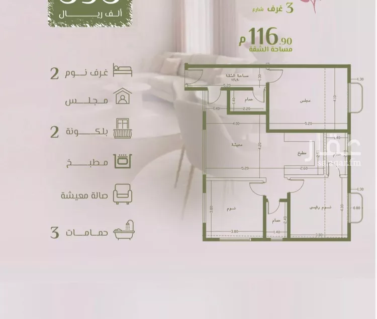 شقة للبيع في حي الروضة, مدينة جدة, منطقة مكة المكرمة