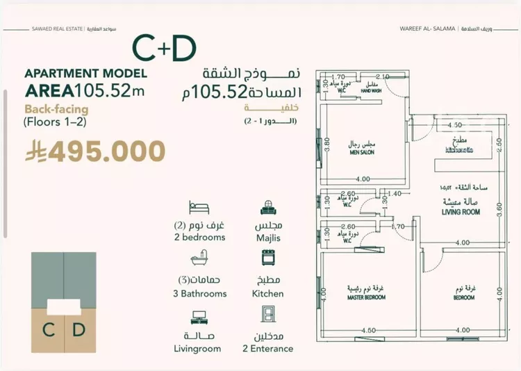 شقة للبيع في شارع علي افندي جميل, حي السلامة, مدينة جدة, منطقة مكة المكرمة صورة 3