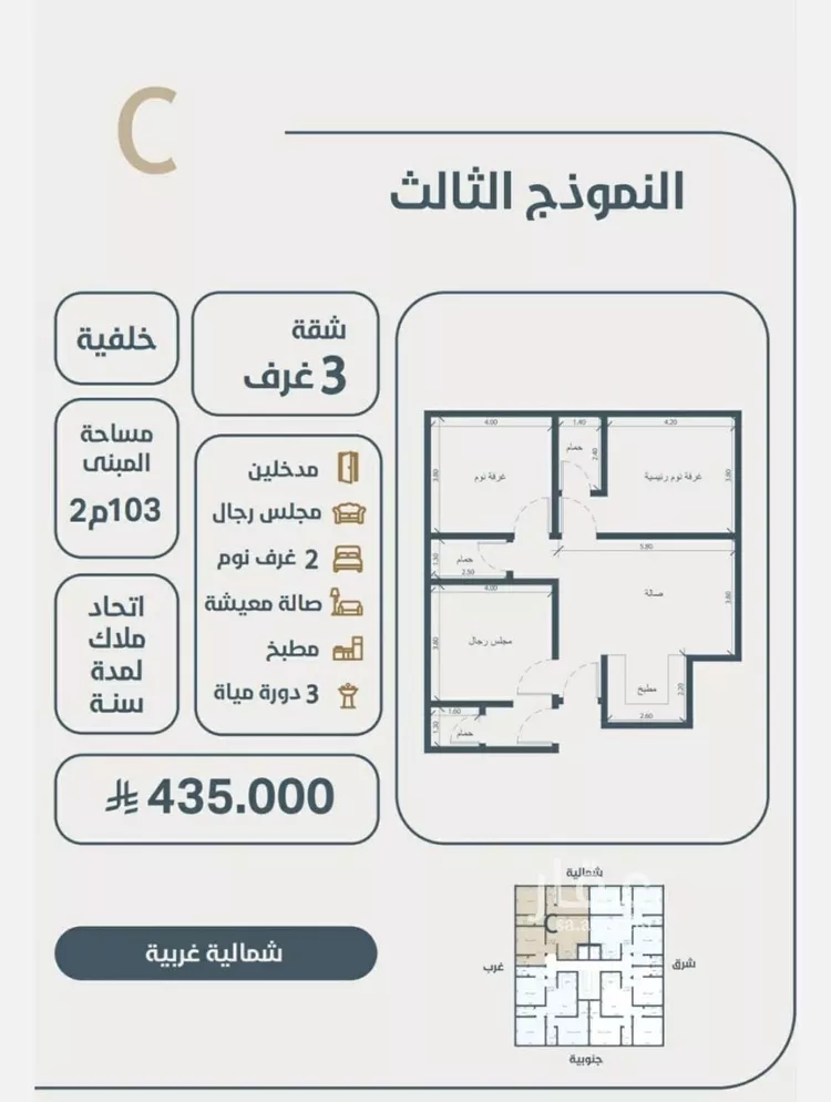 شقة للبيع في شارع ابو مصعب الاسدي, حي النعيم, مدينة جدة, منطقة مكة المكرمة صورة 5