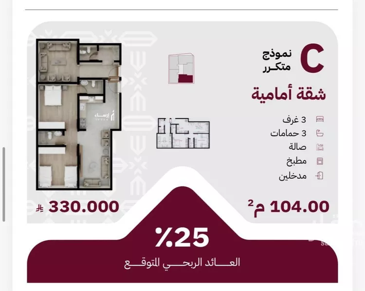 شقة للبيع في شارع عثمان ابن عوف, حي الريان, مدينة جدة, منطقة مكة المكرمة صورة 2
