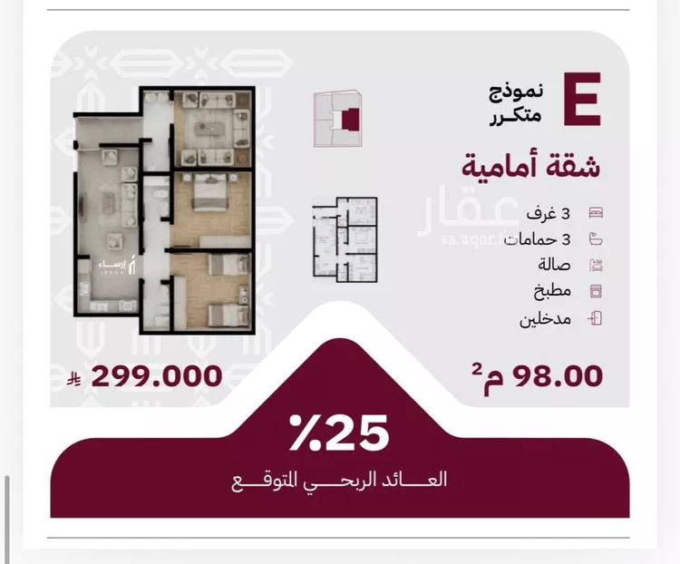 شقة للبيع في شارع عثمان ابن عوف, حي الريان, مدينة جدة, منطقة مكة المكرمة صورة 2