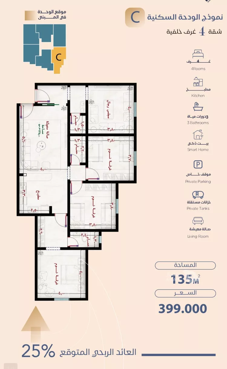 Apartment for Sale in Jeddah Al Yaqout