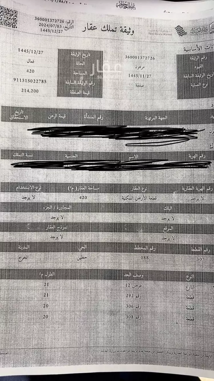 أرض للبيع في شارع حطين 31 ، حي الناصفة ، الخرج ، الخرج