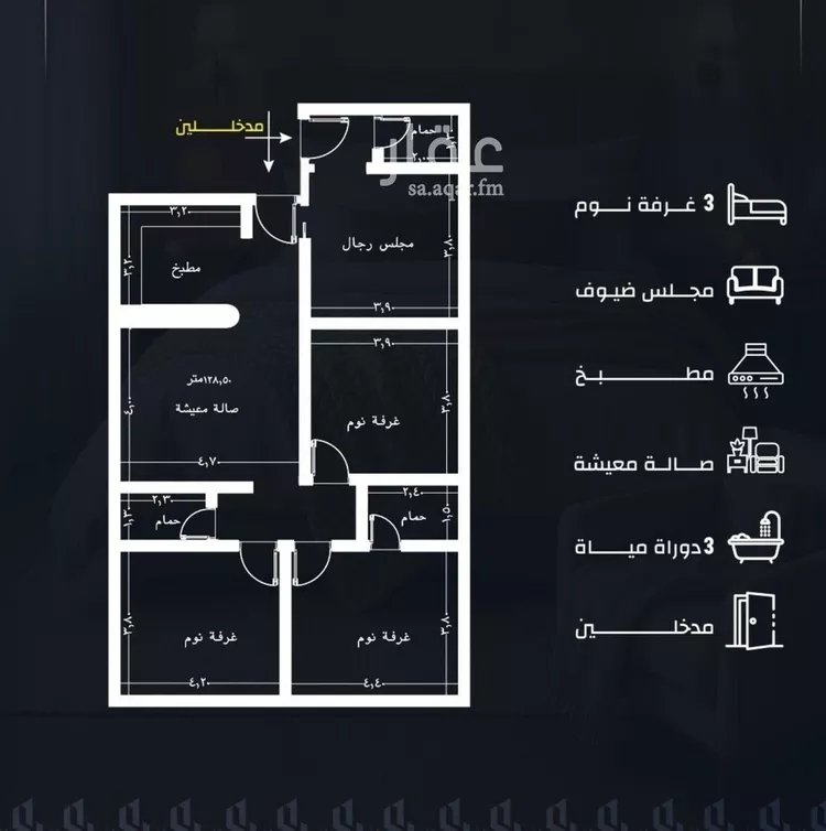 شقة للبيع في شارع سليمان الجيلي, حي الريان, مدينة جدة, منطقة مكة المكرمة صورة 3