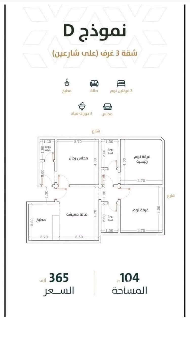 شقة للبيع في شارع الخليفة المأمون, حي الربوة, مدينة جدة, منطقة مكة المكرمة صورة 2