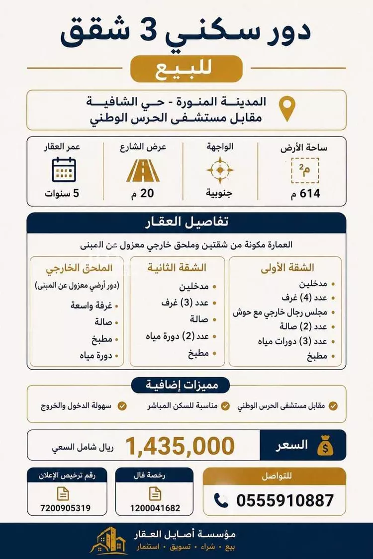 عمارة للبيع في شارع حكيم ابن حزن, حي الشافية, مدينة المدينة المنورة, منطقة المدينة المنورة