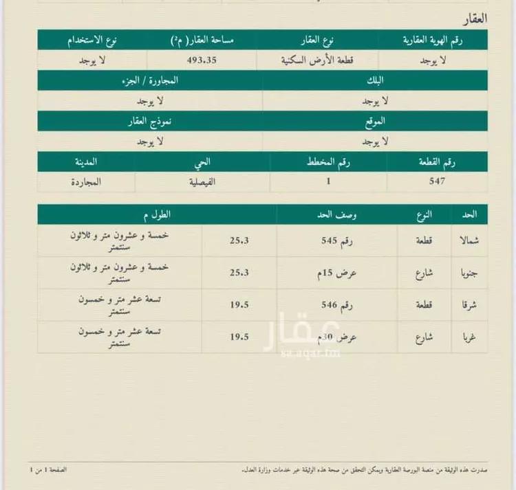 أرض للإيجار في شارع مؤتة, حي الفيصلية, مدينة المجارده, منطقة عسير صورة 3