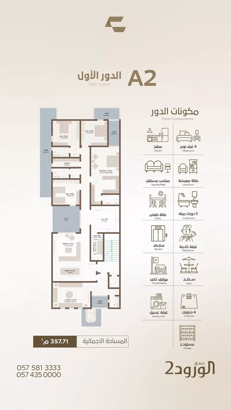 Floor for Sale in Riyadh Al Wurud صورة 2