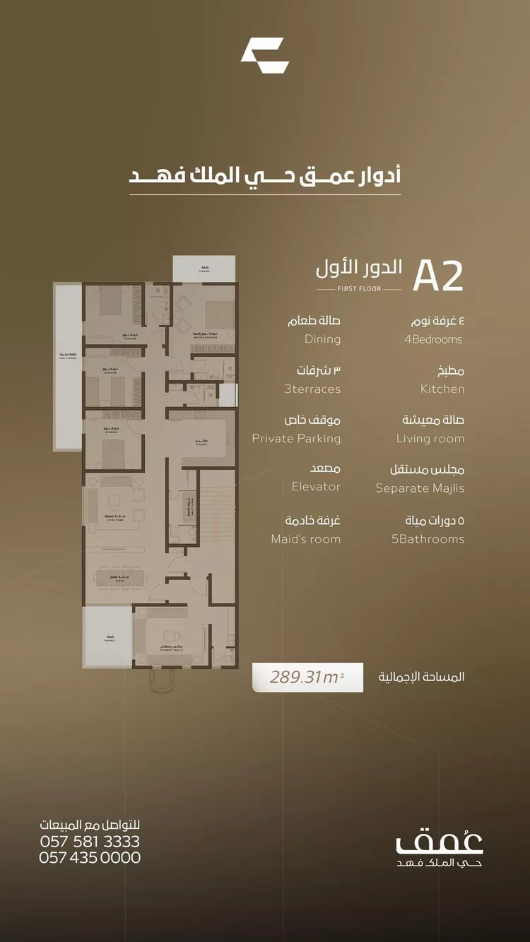 دور للبيع في شارع أبي عقبة الثقفي, حي الملك فهد, مدينة الرياض, منطقة الرياض صورة 3