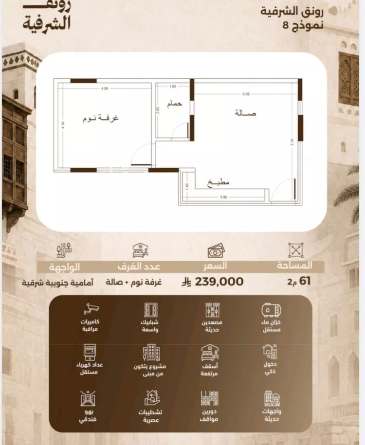 شقة للبيع في شارع ابو بكر الصديق, حي الشرفية, مدينة جدة, منطقة مكة المكرمة صورة 2