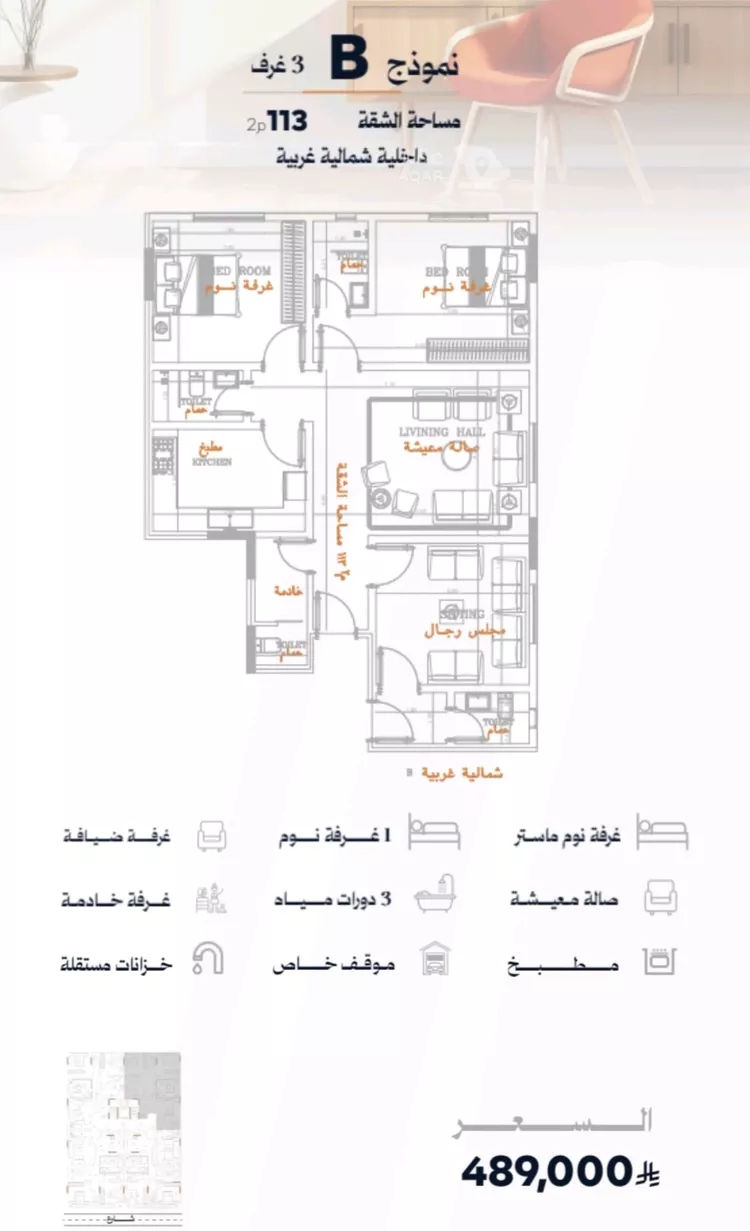 شقة للبيع في شارع ايمن ابن خريم, حي الصفاء, مدينة جدة, منطقة مكة المكرمة 3