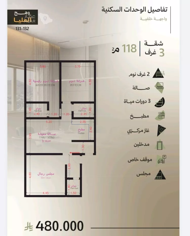 شقة للبيع في شارع ابي القاسم , حي أبحر الجنوبية, مدينة جدة, منطقة مكة المكرمة 2