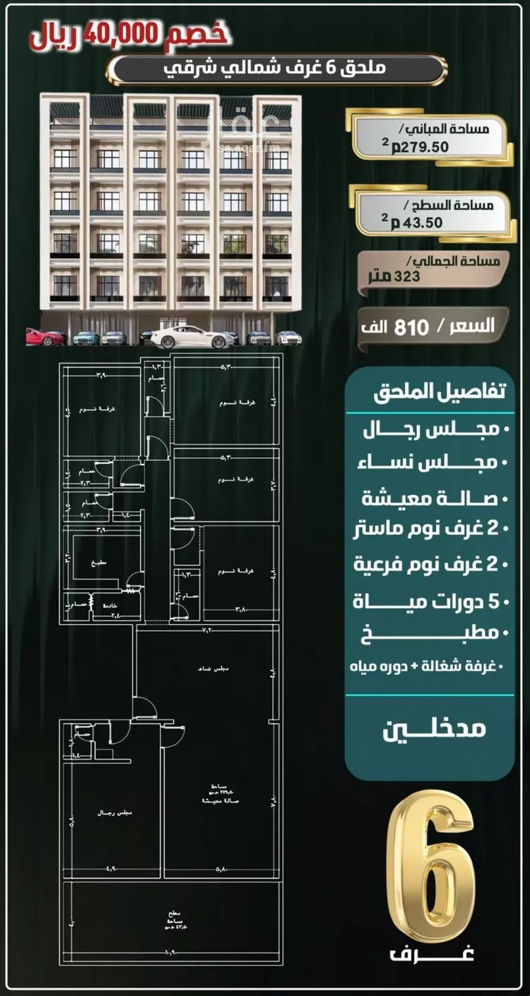 شقة للبيع في شارع ابراهيم بن الجنيد, حي الربوة, مدينة جدة, منطقة مكة المكرمة صورة 2