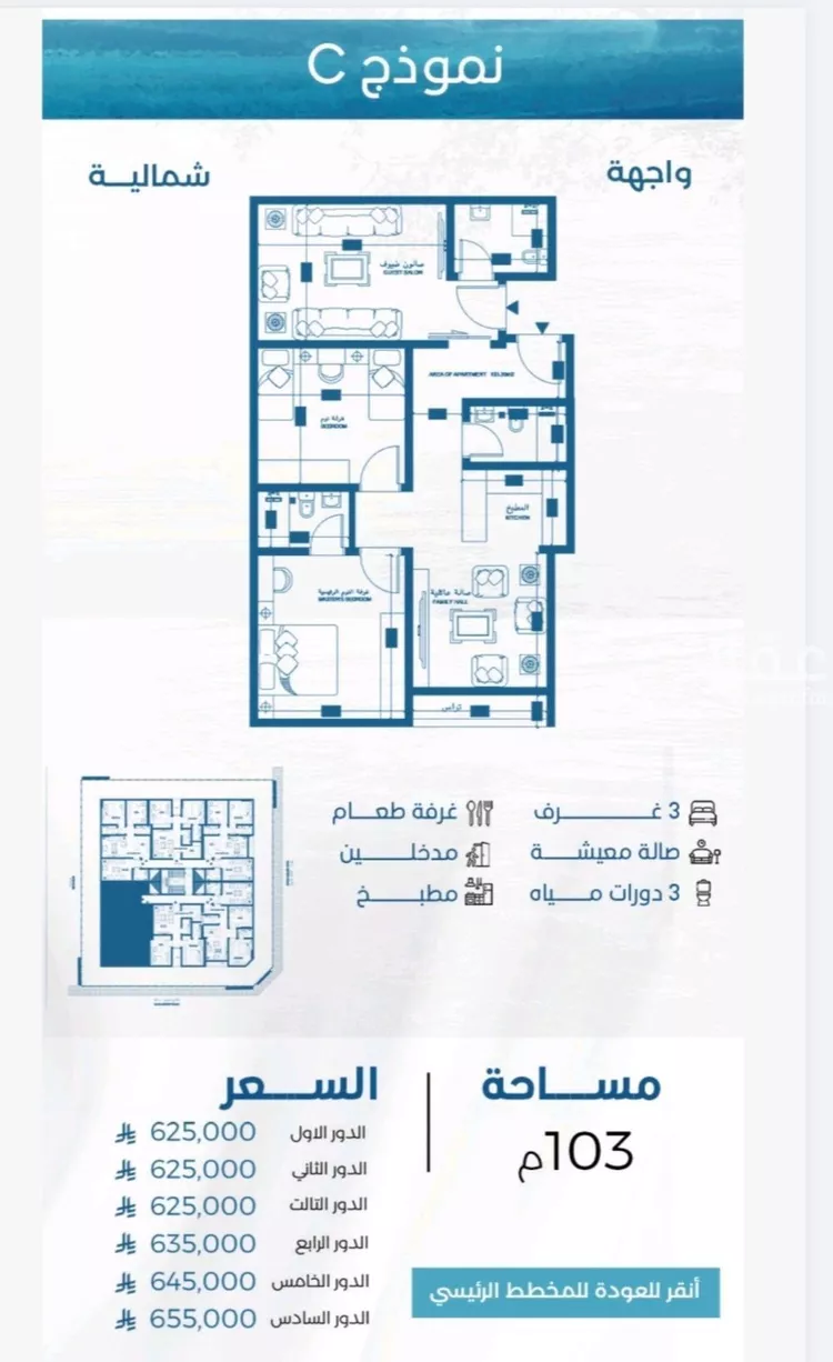 شقة للبيع في شارع الجزيره, حي الرويس, مدينة جدة, منطقة مكة المكرمة صورة 5