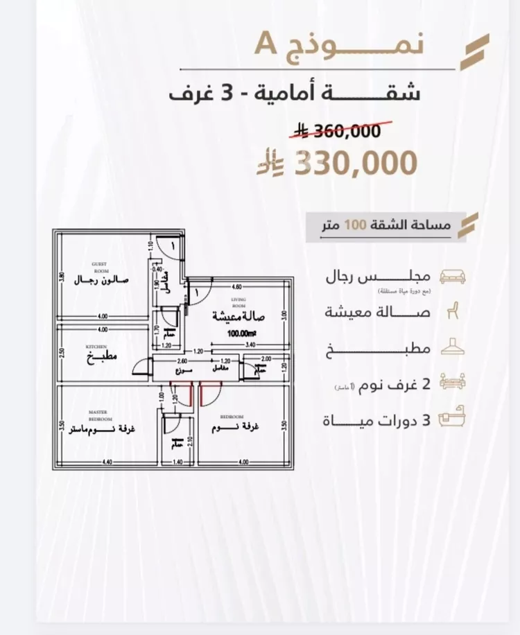 شقة للبيع في شارع علي بن هذيل, حي الربوة, مدينة جدة, منطقة مكة المكرمة صورة 2