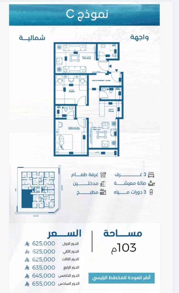 شقة للبيع في شارع الجزيره, حي الرويس, مدينة جدة, منطقة مكة المكرمة صورة 4