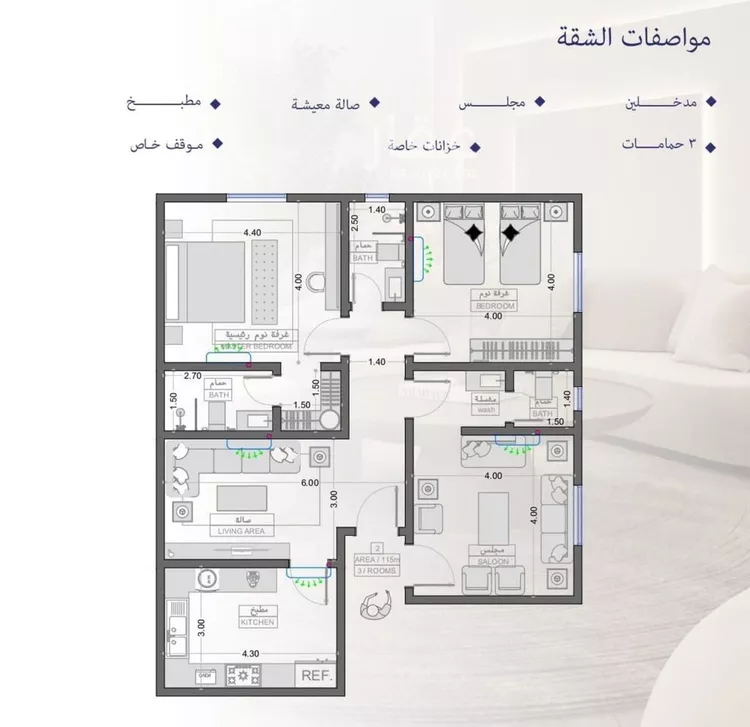 شقة للبيع في شارع مواكب النصر, حي السلامة, مدينة جدة, منطقة مكة المكرمة