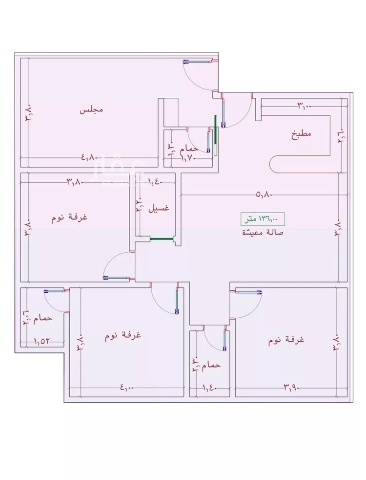 شقة للبيع في شارع السامر, حي الواحة, مدينة جدة, منطقة مكة المكرمة
