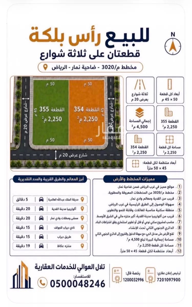 أرض للبيع في حي ضاحية نمار, مدينة الرياض, منطقة الرياض صورة 2